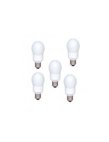 Set 5 becuri fluorescent panasonic soclu e27 putere 18w forma oval lumina alb rece alimentare 220 - 240 v efa18e65hd-5 (inclu Pa - Tik.ro