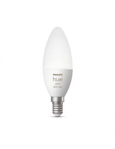 Bec smart led philips soclu e14 putere 5.3w forma lumanare lumina multicolora alimentare 220 - 240 v 000008718699726317 (incl Ph