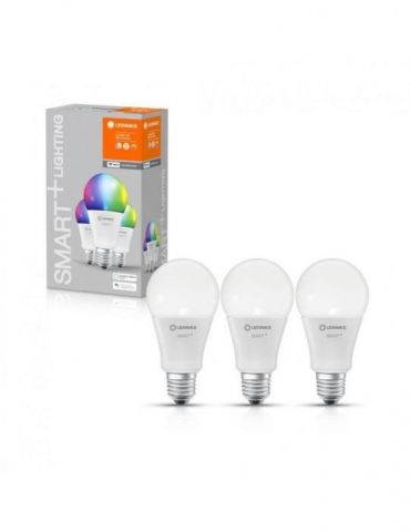 Set 3 becuri smart led osram soclu e27 putere 14w forma clasic lumina multicolora alimentare 220 - 240 v 000004058075485877 ( Os