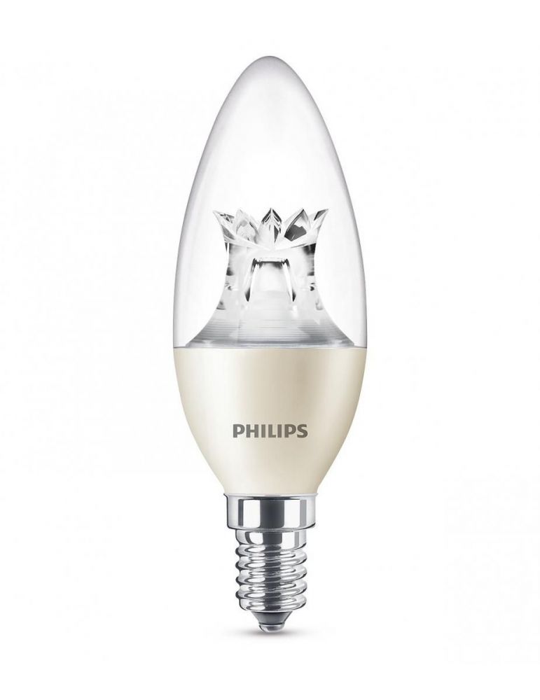 Bec led philips soclu e14 putere 4w forma lumanare lumina alb calda alimentare 220 - 240 v 000008718696453667 (include tv 0.6