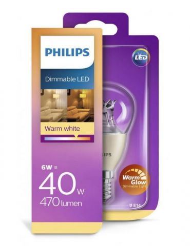 Bec led philips soclu e14 putere 6w forma clasic lumina alb calda alimentare 220 - 240 v 000008718696453568 (include tv 0.60  Ph