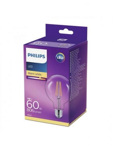 Bec led philips soclu e27 putere 7w forma clasic lumina alb calda alimentare 220 - 240 v 000008718696742457 (include tv 0.60  Ph