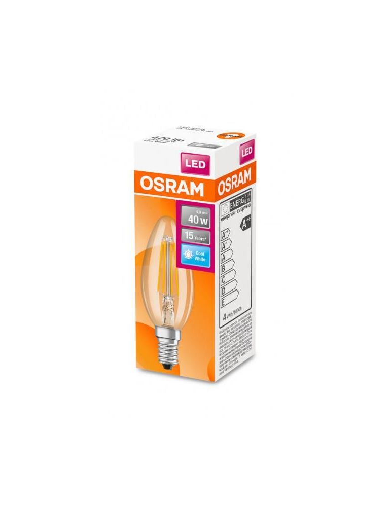 Bec led osram soclu e14 putere 4w forma lumanare lumina alb naturala alimentare 220 - 240 v 000004058075114937 (include tv 0.