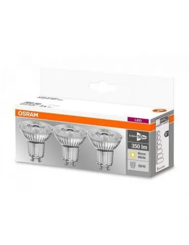 Set 3 spoturi incastrate led osram soclu gu10 putere 4.3w forma spot lumina alb calda alimentare 220 - 240 v 0000040580758183 Os - Tik.ro