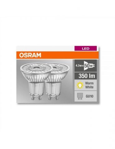 Set 2 spoturi incastrate led osram soclu gu10 putere 4.3w forma spot lumina alb calda alimentare 220 - 240 v 0000040528999720 Os - Tik.ro