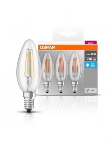 Set 3 becuri led osram soclu e14 putere 4w forma lumanare lumina alb alimentare 220 - 240 v 000004058075819719 (include tv 1. Os - Tik.ro