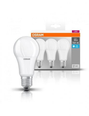 Set 3 becuri led osram soclu e27 putere 14w forma clasic lumina alb alimentare 220 - 240 v 000004058075819559 (include tv 1.8 Os