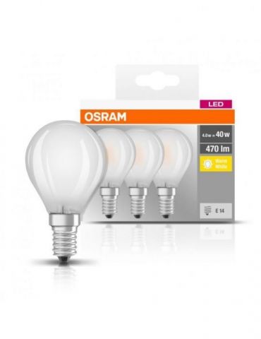 Set 3 becuri led osram soclu e14 putere 4w forma clasic lumina alb calda alimentare 220 - 240 v 000004058075819399 (include t Os - Tik.ro
