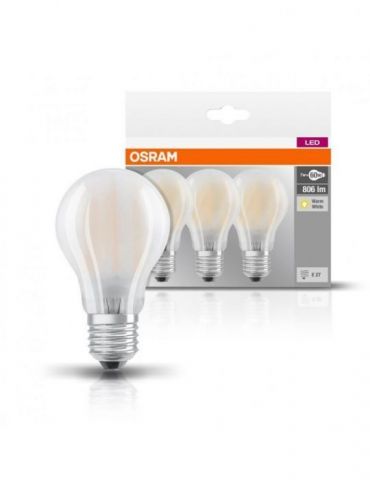 Set 3 becuri led osram soclu e27 putere 7w forma clasic lumina alb calda alimentare 220 - 240 v 000004058075819351 (include t Os