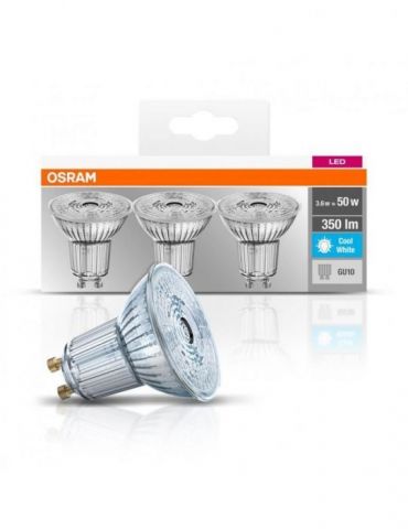 Set 3 spoturi incastrate led osram soclu gu10 putere 3.6w forma spot lumina alb alimentare 220 - 240 v 000004058075818415 (in Os - Tik.ro