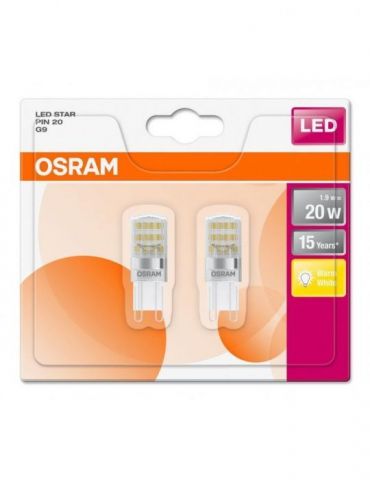 Set 2 becuri led osram soclu g9 putere 1.9w forma plat lumina alb calda alimentare 220 - 240 v 000004058075093850 (include tv Os - Tik.ro