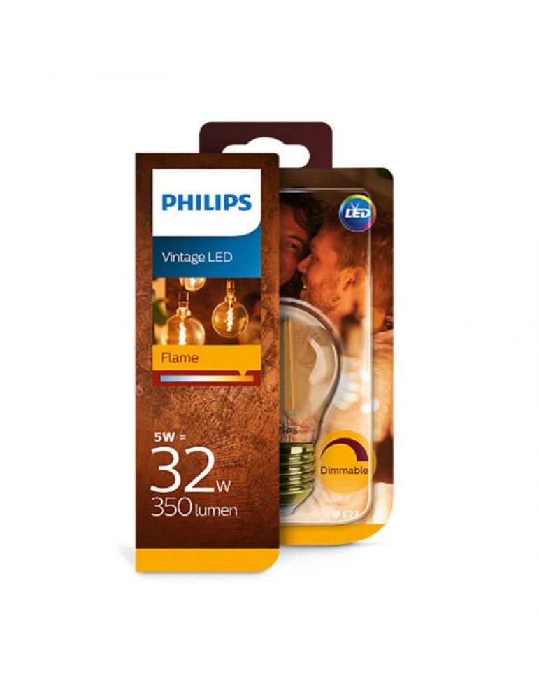 Bec led philips soclu e27 putere 5w forma clasic lumina alb calda alimentare 220 - 240 v 000008718696814116 (include tv 0.60