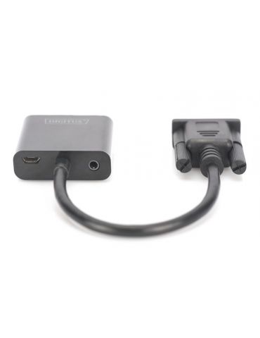 Digitus vga to hdmi converter + audio 3.5mm full hd 1080p cable type 15cm black da-70473 Digitus - 1