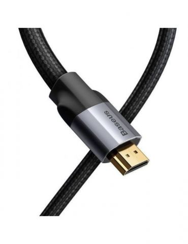 Cablu video baseus enjoyment hdmi (t) la hdmi (t) rezolutie maxima 4k uhd (3840 x 2160) la 60 hz conectori auriti braided 3m  Ba