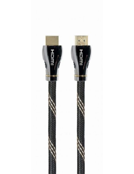 Cablu video gembird hdmi (t) la hdmi (t) 1m hdmi 2.1 premium conectori auriti rezolutie maxima 8k (7680 x 4320) la 60 hz negr Ge