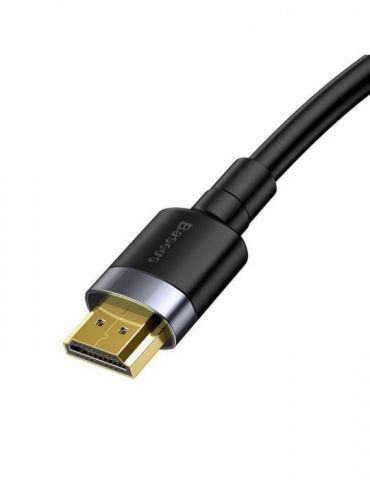 Cablu video baseus cafule hdmi (t) la hdmi (t) rezolutie maxima 4k uhd (3840 x 2160) la 60 hz conectori auriti 2m negru cadkl Ba