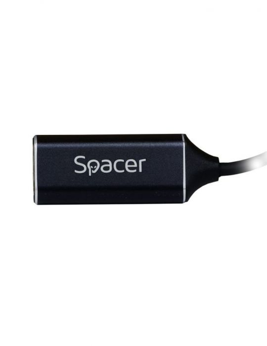 Cablu video spacer adaptor usb 3.1 type-c (t) la hdmi (m) 15cm rezolutie maxima 4k uhd (3840 x 2160) la 30 hz black sp-cm-hdm Sp