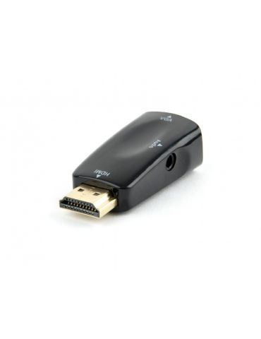 Adaptor video gembird splitter hdmi (t) la vga (m) + jack 3.5mm (t) rezolutie maxima full hd (1920 x 1080) la 60hz cablu audi Ge