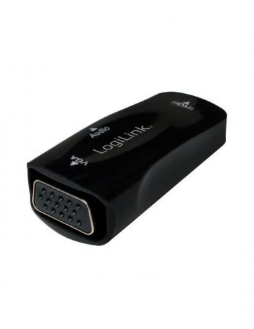Adaptor video logilink hdmi (m) la vga (m) rezolutie maxima full hd (1920 x 1080) la 30 hz black cv0108 (include tv 0.06 lei) Lo