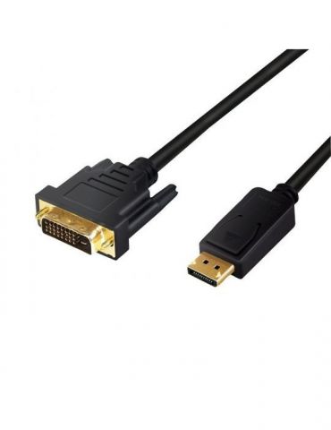 Cablu video logilink adaptor displayport (t) la dvi-d dl (t) 3m conectori auriti rezolutie maxima full hd (1920 x 1080) la 60 Lo - Tik.ro