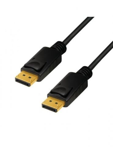 Cablu video logilink displayport (t) la displayport (t) 1m conectori auriti rezolutie maxima 8k (7680 x 4320) la 60 hz negru  Lo - Tik.ro