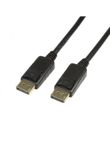 Cablu video logilink displayport (t) la displayport (t) 10m conectori auriti rezolutie maxima 4k (3840 x 2160) la 60 hz negru Lo - Tik.ro