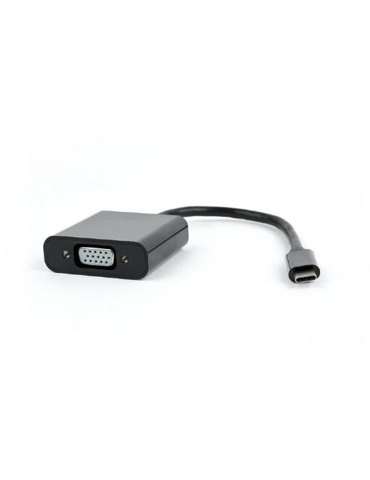 Cablu video gembird adaptor usb 3.1 type-c (t) la vga (m) 15cm rezolutie maxima full hd (1920 x 1080) la 60hz negru ab-cm-vga Ge