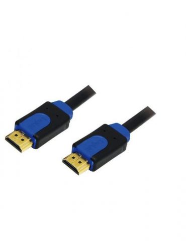 Cablu video logilink hdmi (t) la hdmi (t) 10m premium conectori auriti rezolutie maxima 4k (3840 x 2160) la 60 hz negru chb11 Lo - Tik.ro