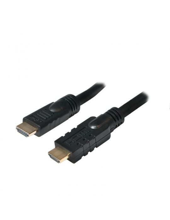 Cablu video logilink hdmi (t) la hdmi (t) 25m conectori auriti rezolutie maxima 4k uhd (3840 x 2160) la 30 hz negru cha0025 ( Lo