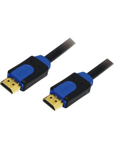 Cablu video logilink hdmi (t) la hdmi (t) 5m premium conectori auriti rezolutie maxima 4k uhd (3840 x 2160) la 60 hz negru ch Lo - Tik.ro