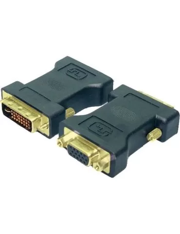 Adaptor video logilink dvi-i dl (t) la vga (m) conectori auriti negru ad0001 (include tv 0.18lei) Logilink - 1 - Tik.ro
