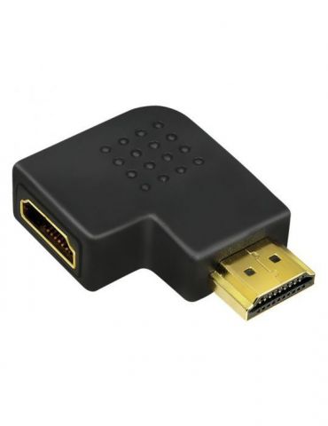 Adaptor video logilink hdmi (t) la hdmi (m) conectori auriti in unghi de 90 grade rezolutie maxima 4k uhd (3840 x 2160) la 30 Lo - Tik.ro