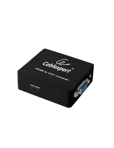 Adaptor video gembird splitter hdmi (m) la vga (m) + jack 3.5mm (m) rezolutie maxima full hd (1920 x 1080) la 60hz usb power  Ge