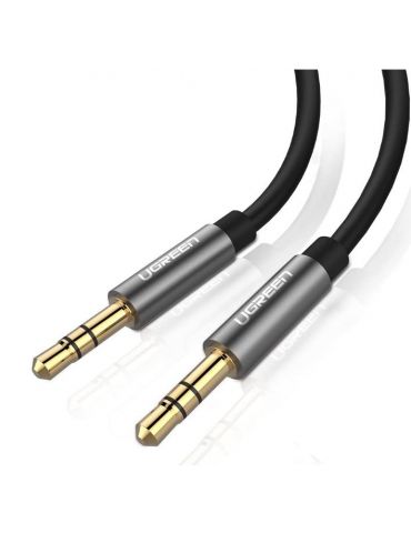Cablu audio ugreen av119 stereo 3.5 mm jack (t) la 3.5 mm jack (t) 5m conectori auriti negru 10737 (include tv 0.18lei) - 695 Ug - Tik.ro