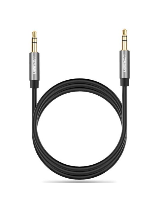 Cablu audio ugreen av119 stereo 3.5 mm jack (t) la 3.5 mm jack (t) 5m conectori auriti negru 10737 (include tv 0.18lei) - 695 Ug