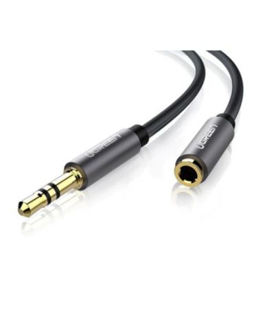 Cablu audio ugreen av118 stereo 3.5 mm jack (t) la 3.5 mm jack (m) 1 m conectori auriti negru 10592 (include tv 0.18lei) - 69 Ug - Tik.ro