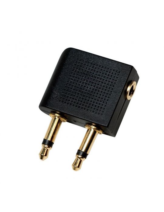 Adaptor audio logilink convertor stereo (2 x 3.5 mm jack t la 1 x 3.5 mm jack m) negru ca1089 (include tv 0.06 lei) Logilink - 1