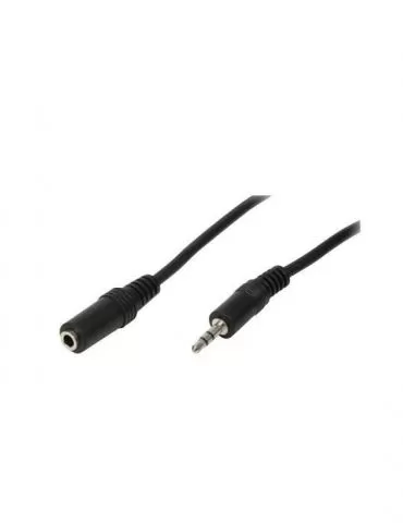 Cablu audio logilink prelungitor stereo (3.5 mm jack m/t) 3m negru ca1054 (include tv 0.06 lei) Logilink - 1 - Tik.ro