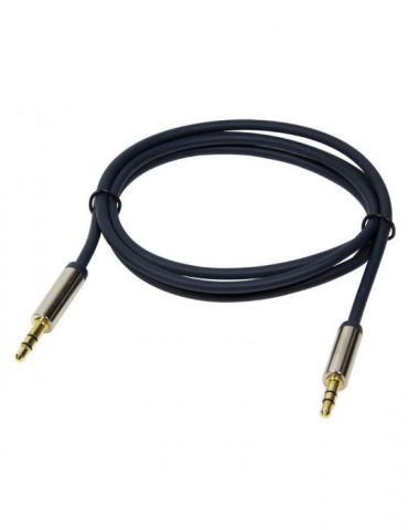Cablu audio logilink stereo (3.5 mm jack t/t) 0.5m conectori auriti albastru ca10050 (include tv 0.06 lei) Logilink - 1 - Tik.ro