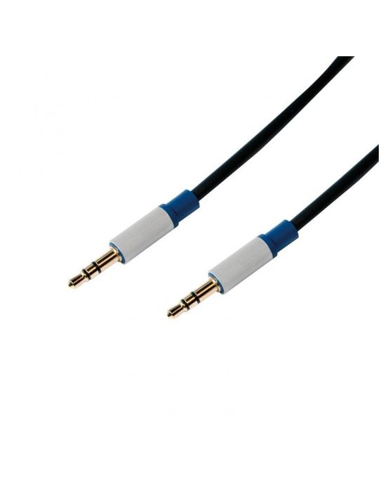 Cablu audio logilink stereo (3.5 mm jack t/t) 1.5m premium conectori auriti negru basc15 (include tv 0.06 lei) Logilink - 1