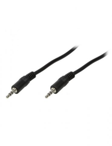 Cablu audio logilink stereo (3.5 mm jack t/t) 2m negru ca1050 (include tv 0.06 lei) Logilink - 1 - Tik.ro