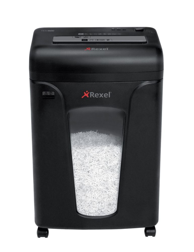 Distrugator manual documente rexel mercury rem820 8 coli p5 micro-cut (tip particule) cos 21 litri negru 2104010eu (includ