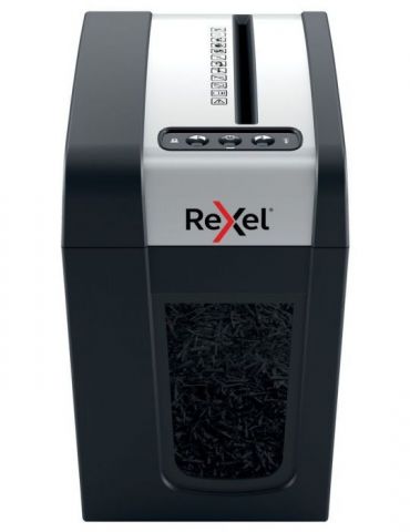 Distrugator manual documente rexel secure mc3 slim  3 coli p5 micro-cut (tip particule) cos  10 litri negru-argintiu 2020131e Re