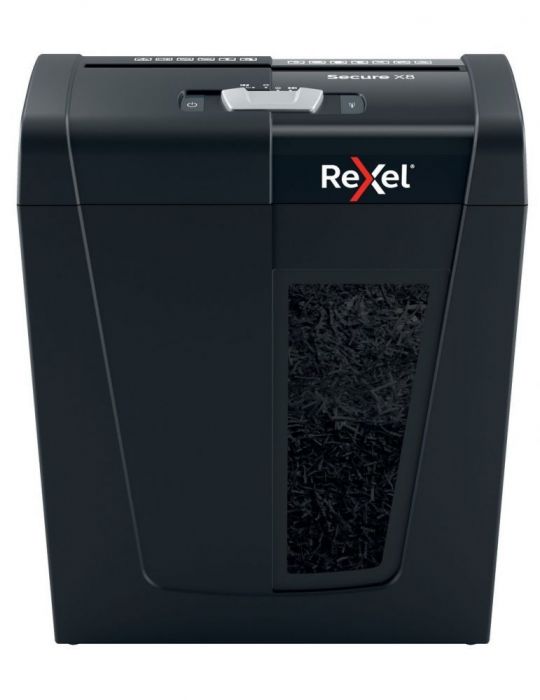 Distrugator manual documente rexel secure   x8   8 coli p4 cross-cut (tip confeti) cos  14 litri negru 2020123eu (include tv  Re