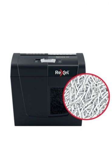 Distrugator manual documente rexel secure   x6   6 coli p4 cross-cut (tip confeti) cos  10 litri negru 2020122eu (include tv  Re