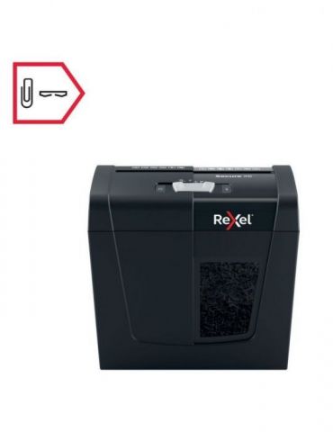 Distrugator manual documente rexel secure   x6   6 coli p4 cross-cut (tip confeti) cos  10 litri negru 2020122eu (include tv  Re