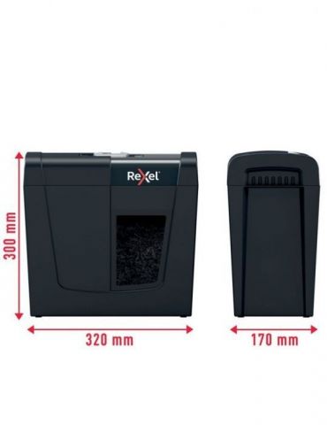 Distrugator manual documente rexel secure   x6   6 coli p4 cross-cut (tip confeti) cos  10 litri negru 2020122eu (include tv  Re