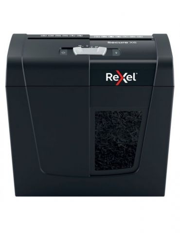 Distrugator manual documente rexel secure   x6   6 coli p4 cross-cut (tip confeti) cos  10 litri negru 2020122eu (include tv  Re