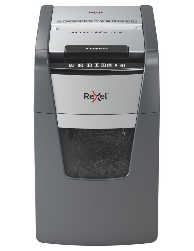 Office Equipment Distrugator automat documente rexel optimum 130m 130 coli p5 micro-cut (tip particule) cos 44 litri negru-gri 2020130meu (i