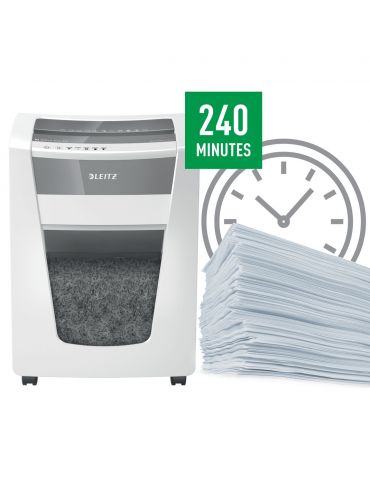 Leitz 80050000 tocătoare de hârtie Distrugere prin tăiere micro 23 cm Alb Leitz - 5